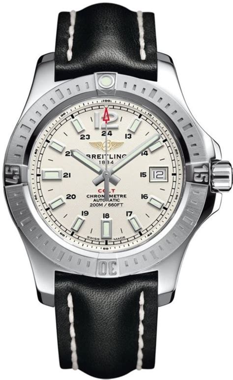 Breitling Colt 41 Silver Dial Stainless Steel Mens Watch A1731311 